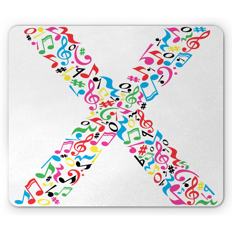 Vibrant ABC Musical X Mouse Pad