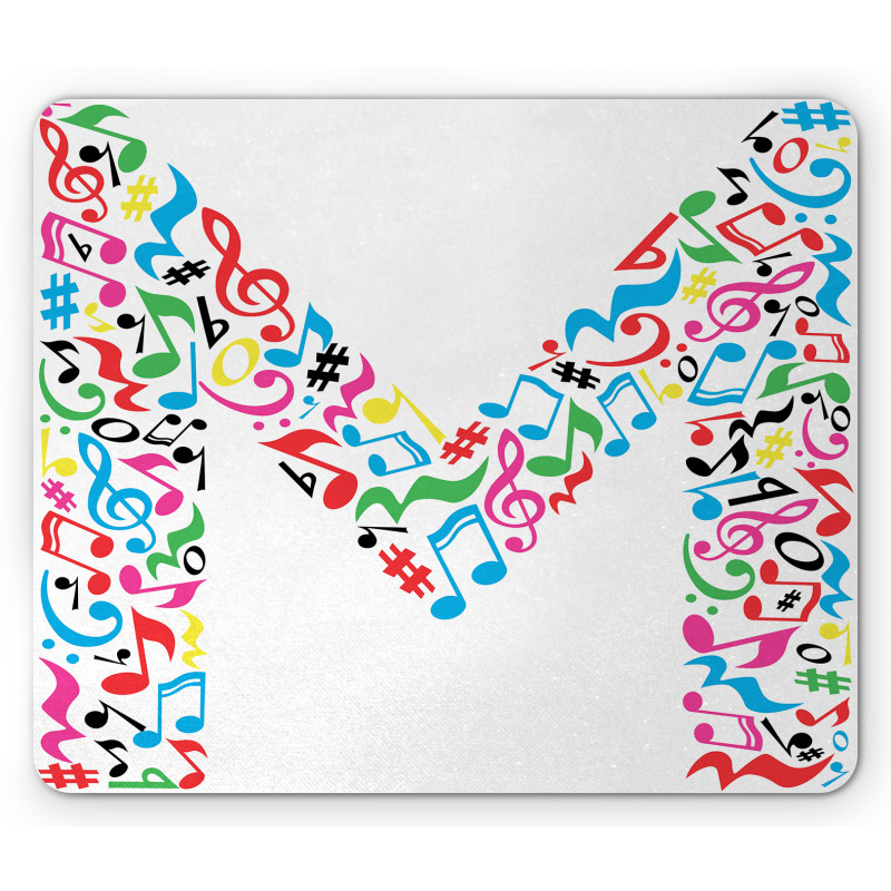 Notes Music Capital M Mouse Pad