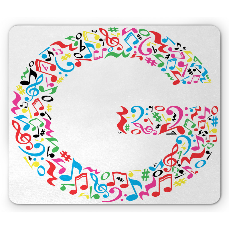 Majuscule Music Theme Mouse Pad