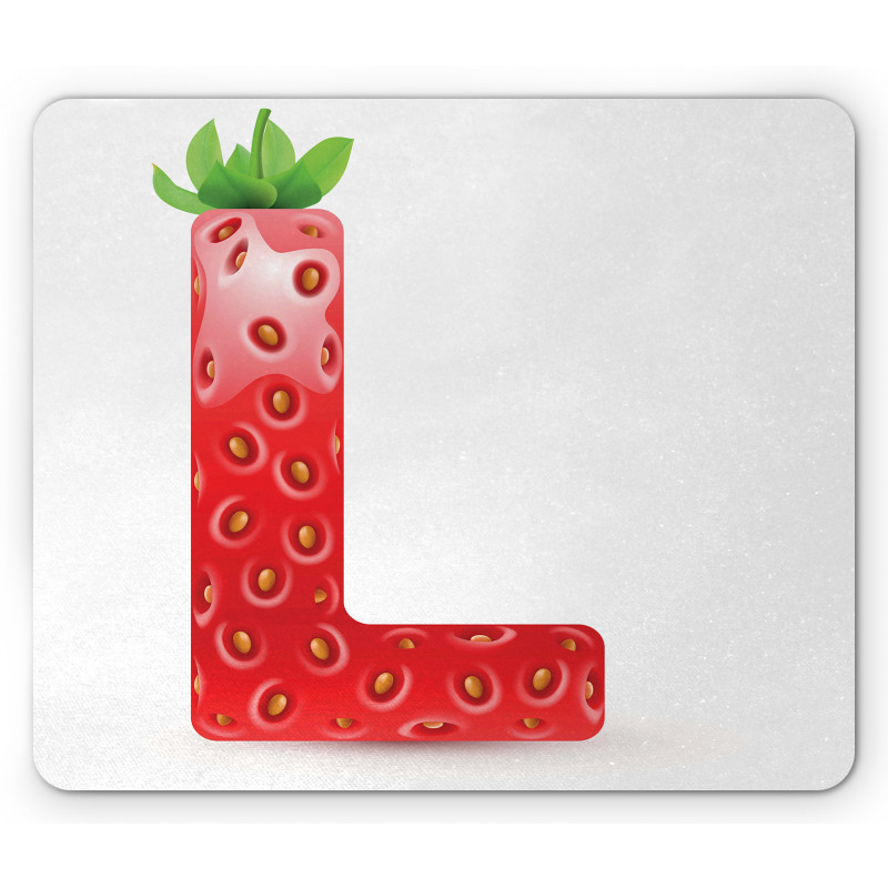 Ripe Strawberry Letter Mouse Pad