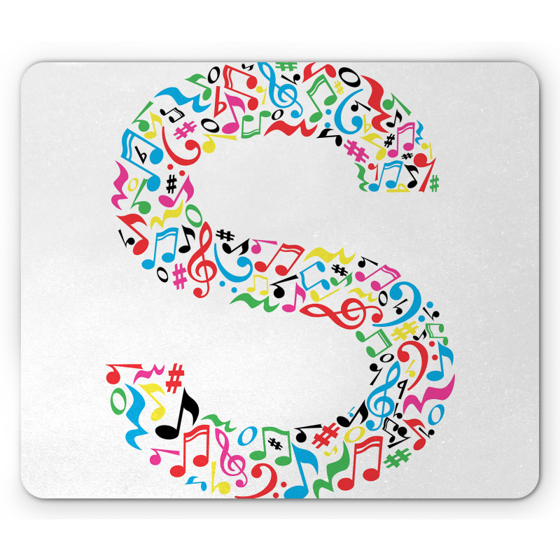 S with Musical Pattern Mouse Pad