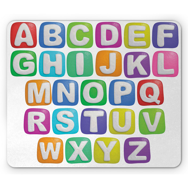Colorful Alphabet Set Mouse Pad
