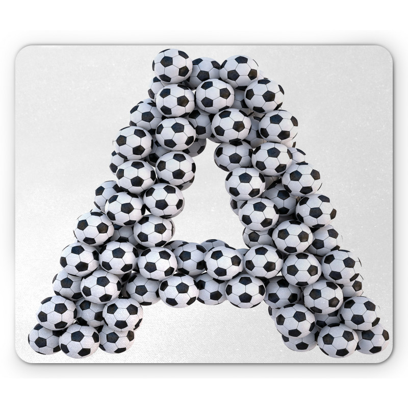 Soccer Balls Capital Mouse Pad