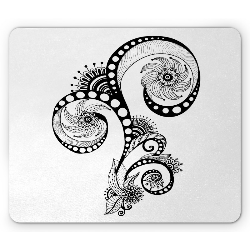 Body Art Doodle Mouse Pad