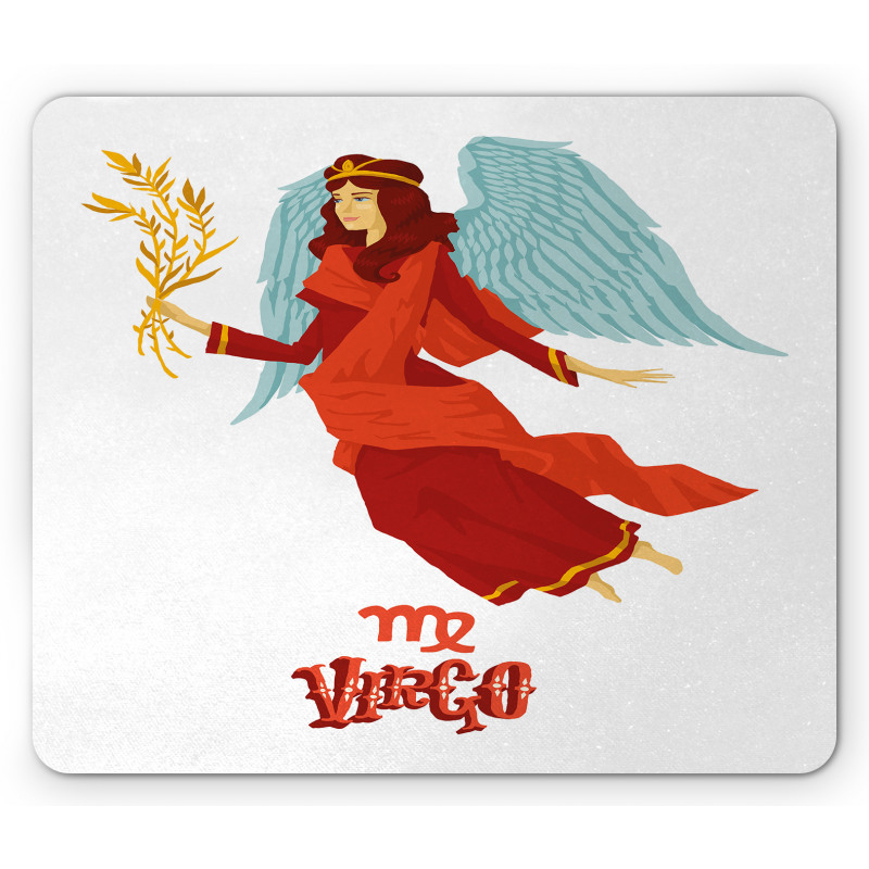 Woman with Wings Dress Mouse Pad