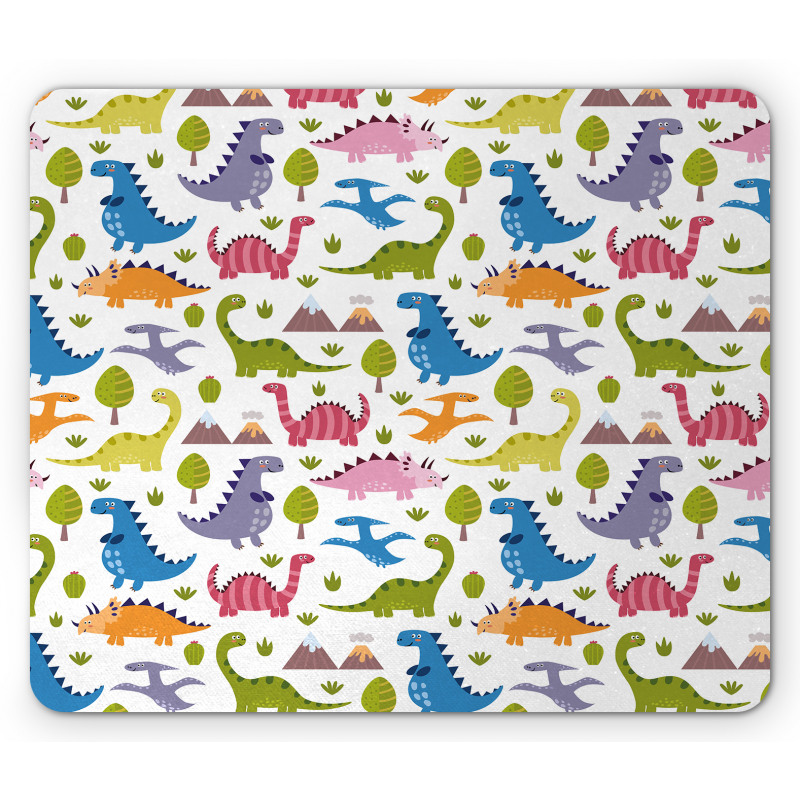 Dinosaurs Colorful Mouse Pad