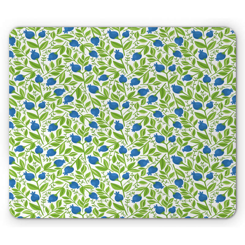Flowering Blueberry Leaf Mouse Pad