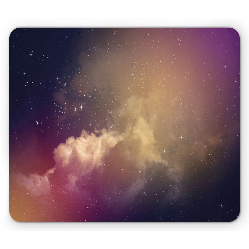 Night Clouds Stars Image Mouse Pad