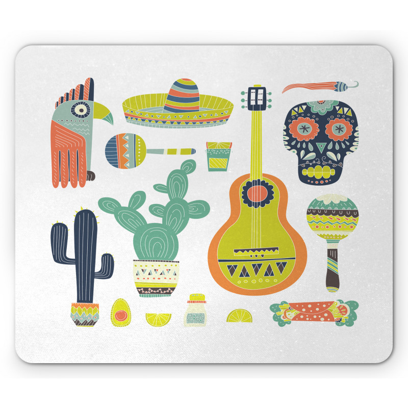 Mexican Motifs Taco Mouse Pad