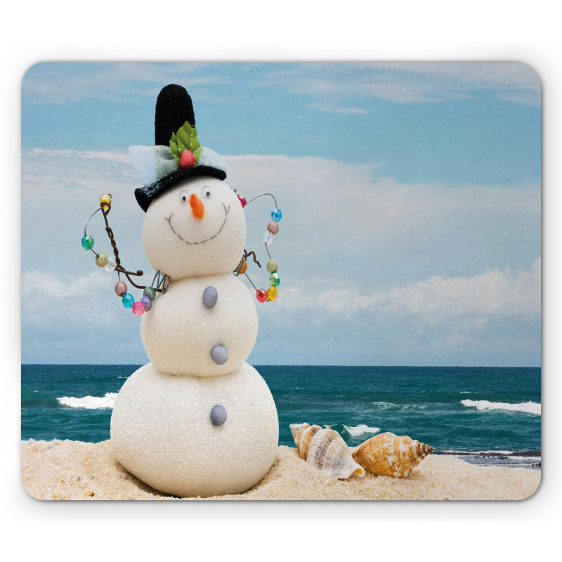 Winter Vacation Coastal Mouse Pad