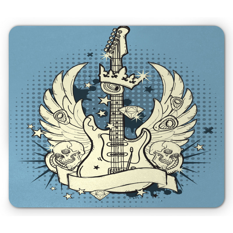 Rock 'n' Roll Retro Grunge Mouse Pad