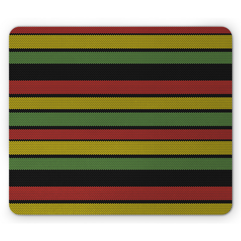 Knitted Rasta Lines Mouse Pad