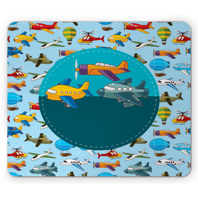 Cartoon Airplanes Mouse Pad