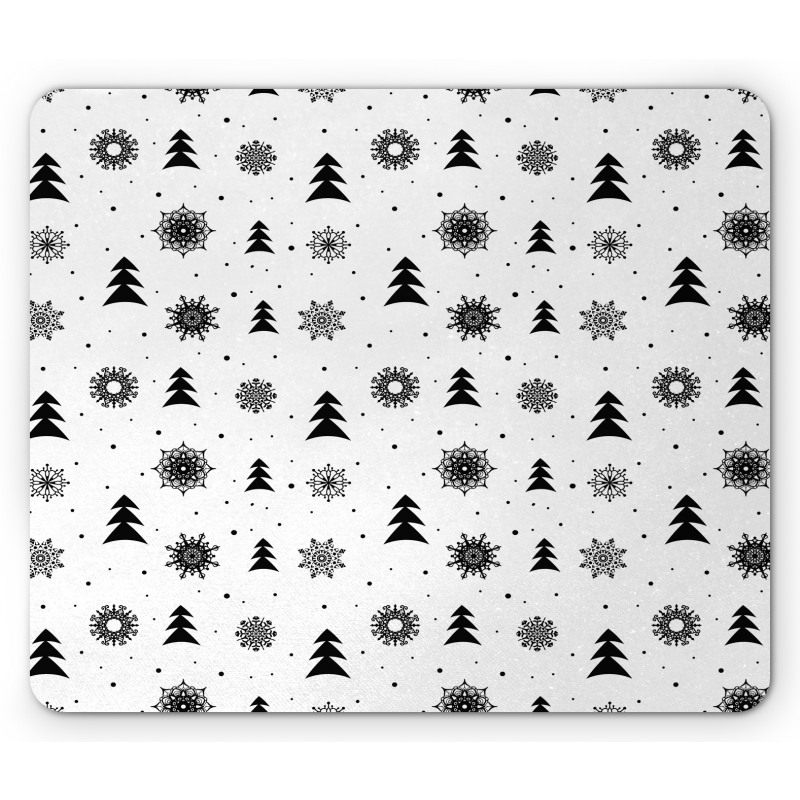Xmas Pine Trees Holiday Mouse Pad