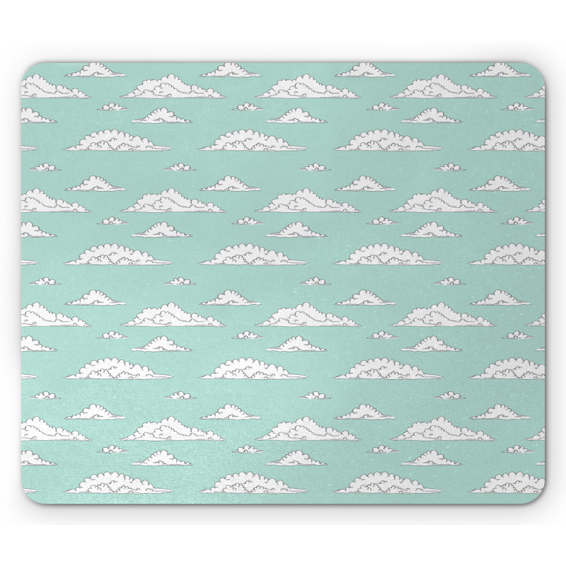 White Fluffy Clouds Mouse Pad