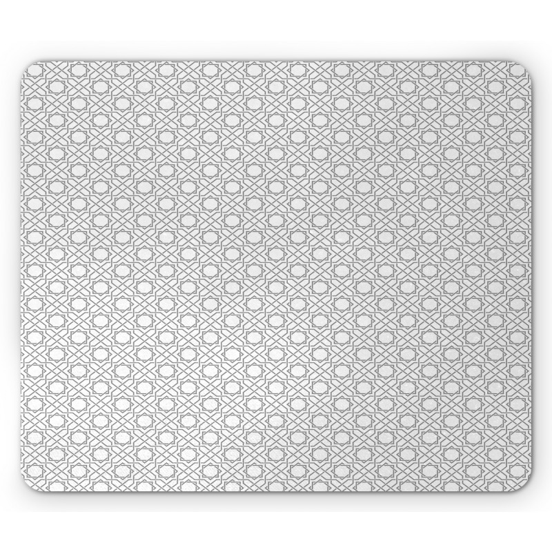 Monochrome Lines Star Mouse Pad
