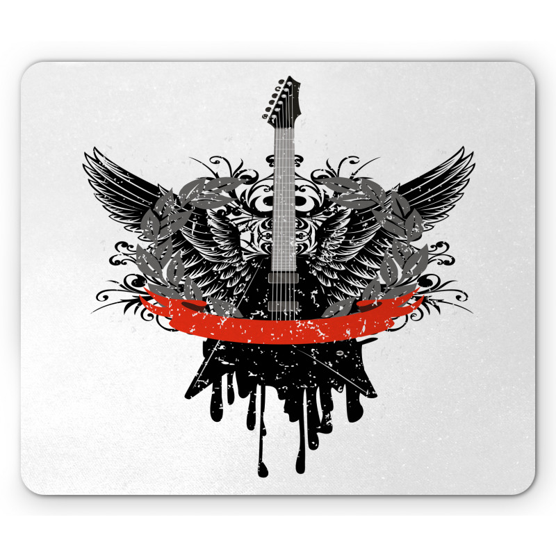 Gothic Guitar Wings Mouse Pad