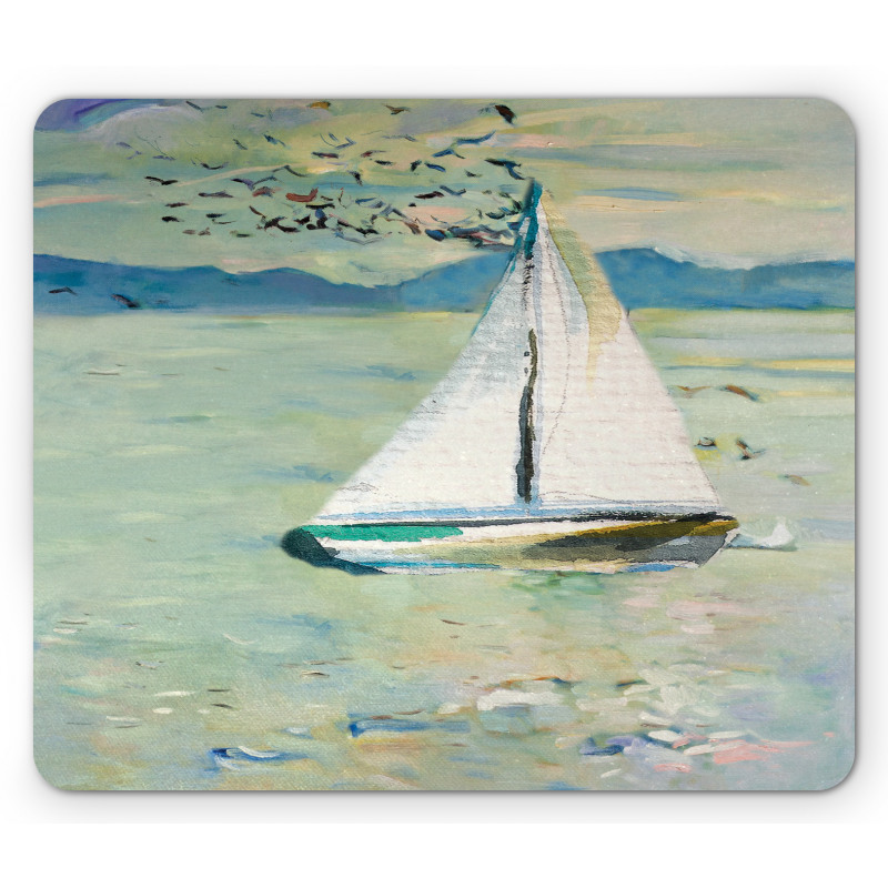 Monet Sailing Boat Mouse Pad