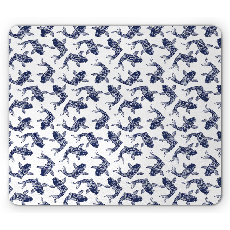 Japanese Carp Sketch Mouse Pad