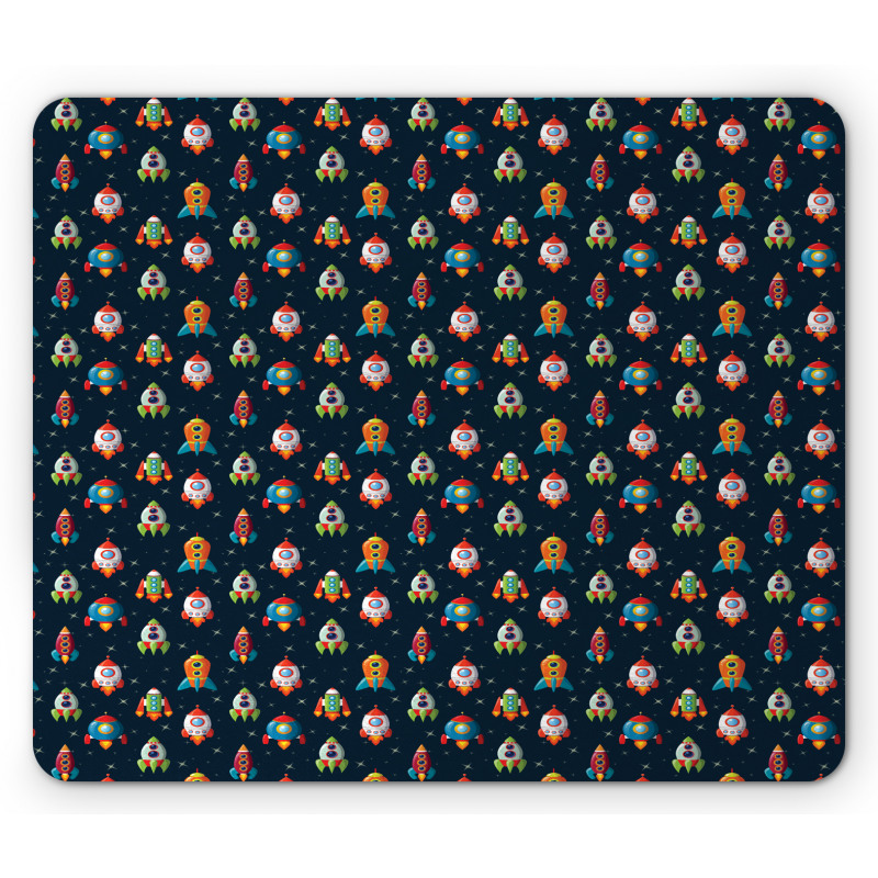 Cartoon Style Space Mouse Pad