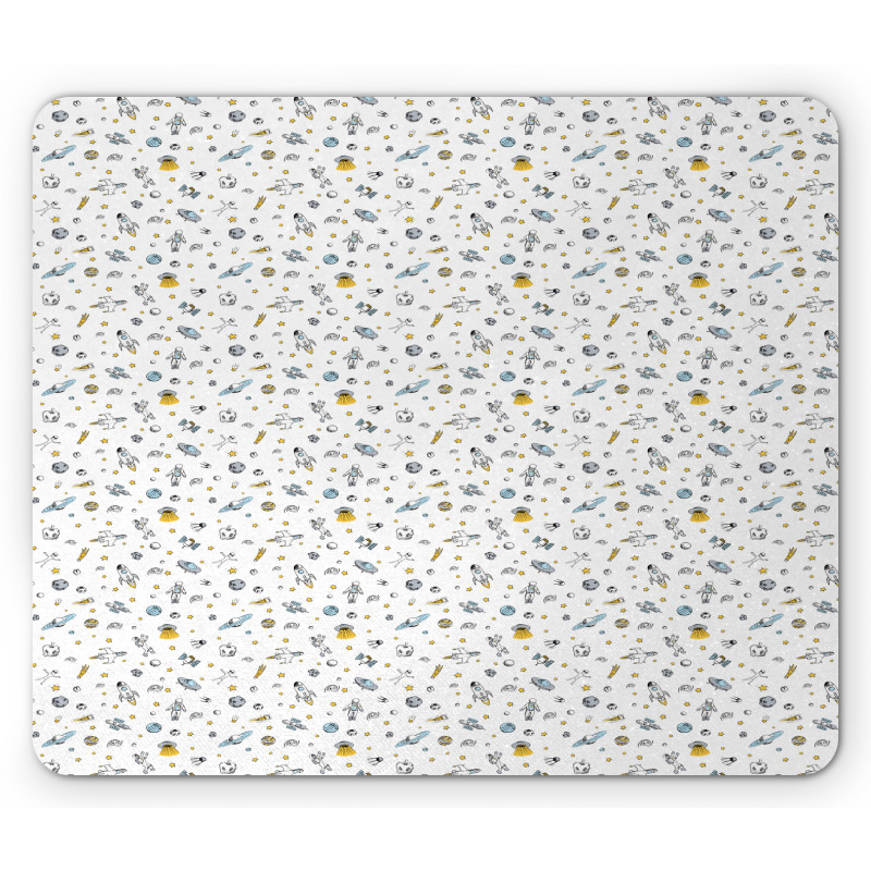 Cosmos Themed Doodle Mouse Pad