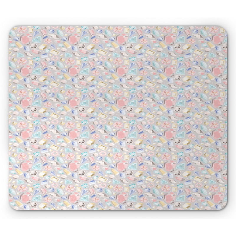 Pastel Different Rocks Mouse Pad