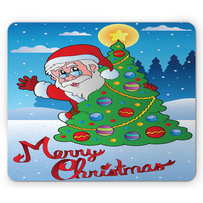 Tree Snowy Forest Mouse Pad