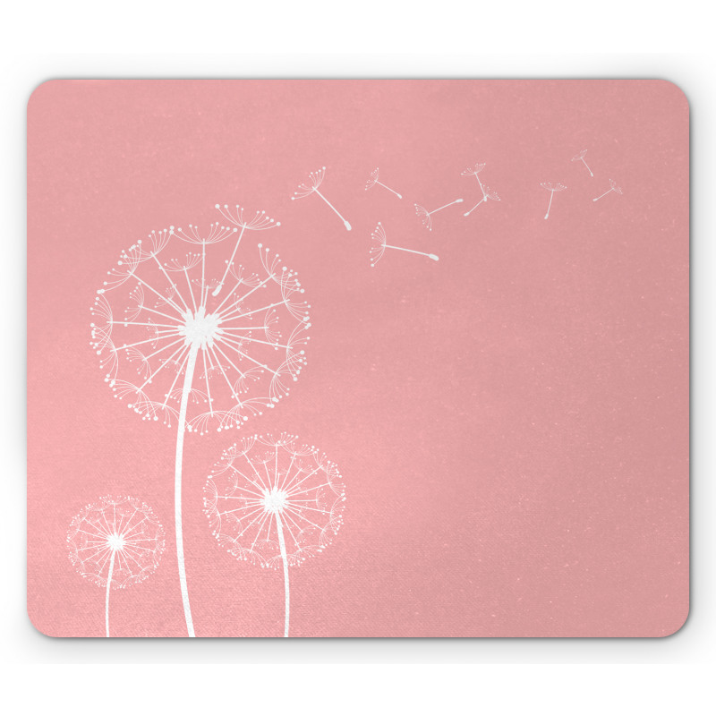 Sketch Style Flowers Mouse Pad