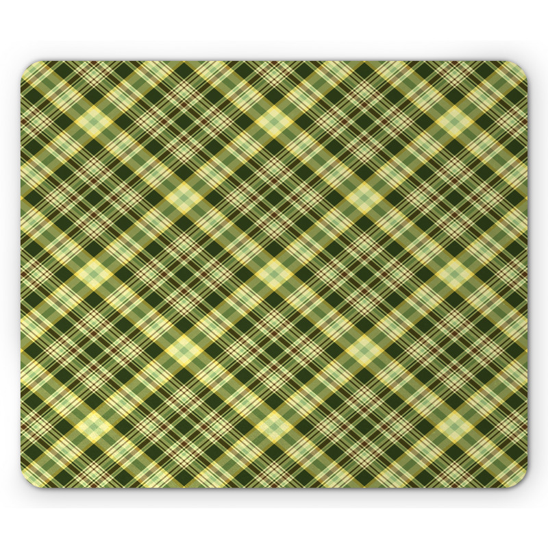 Diagonal Tartan Mouse Pad