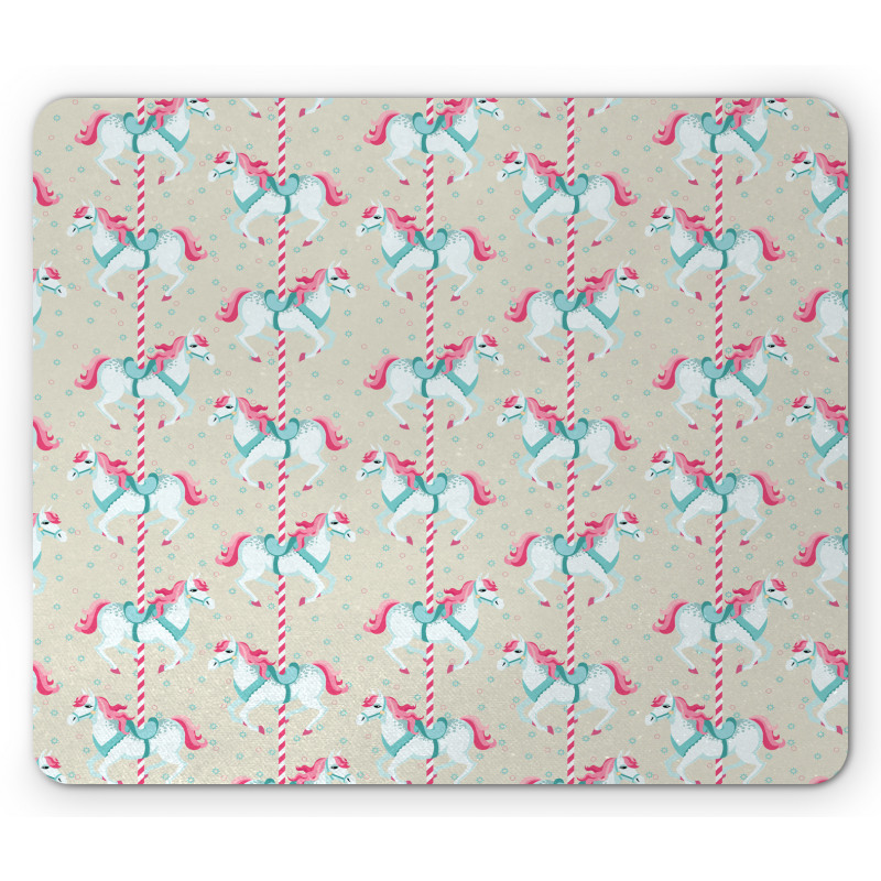 Carousel Festival Motif Mouse Pad