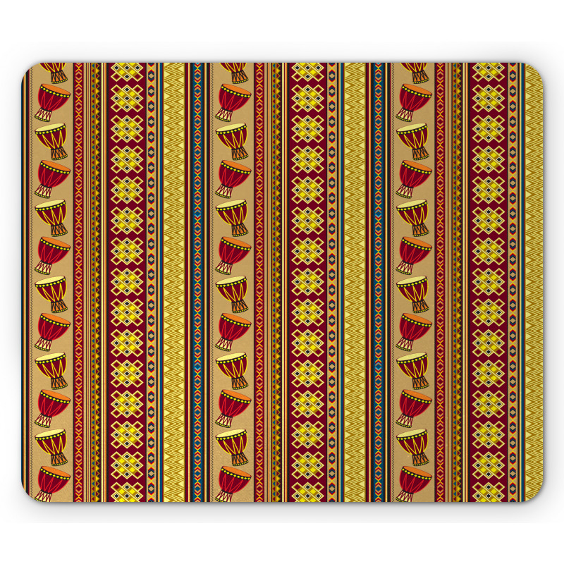 Djembe Drums Geometric Mouse Pad