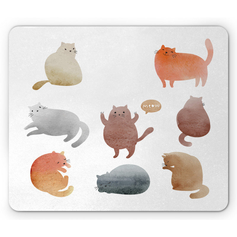 Watercolor Kitties Pet Mouse Pad