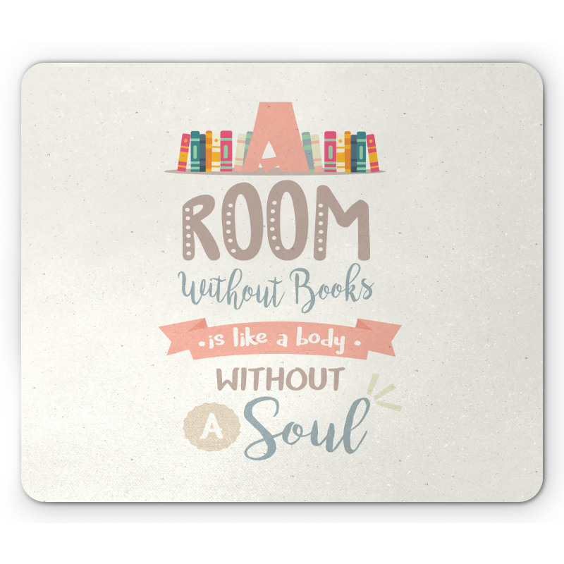 Book Shelf and a Words Mouse Pad