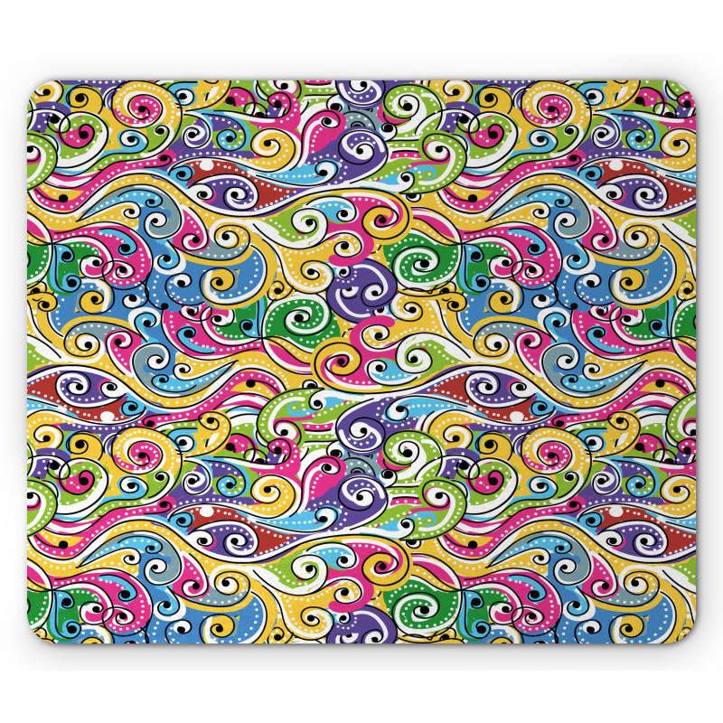 Funky Doodle Summer Art Mouse Pad