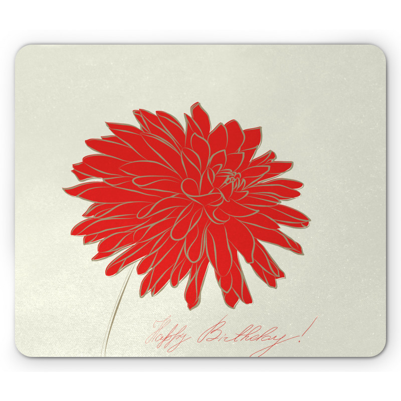 Retro Single Flower Mouse Pad