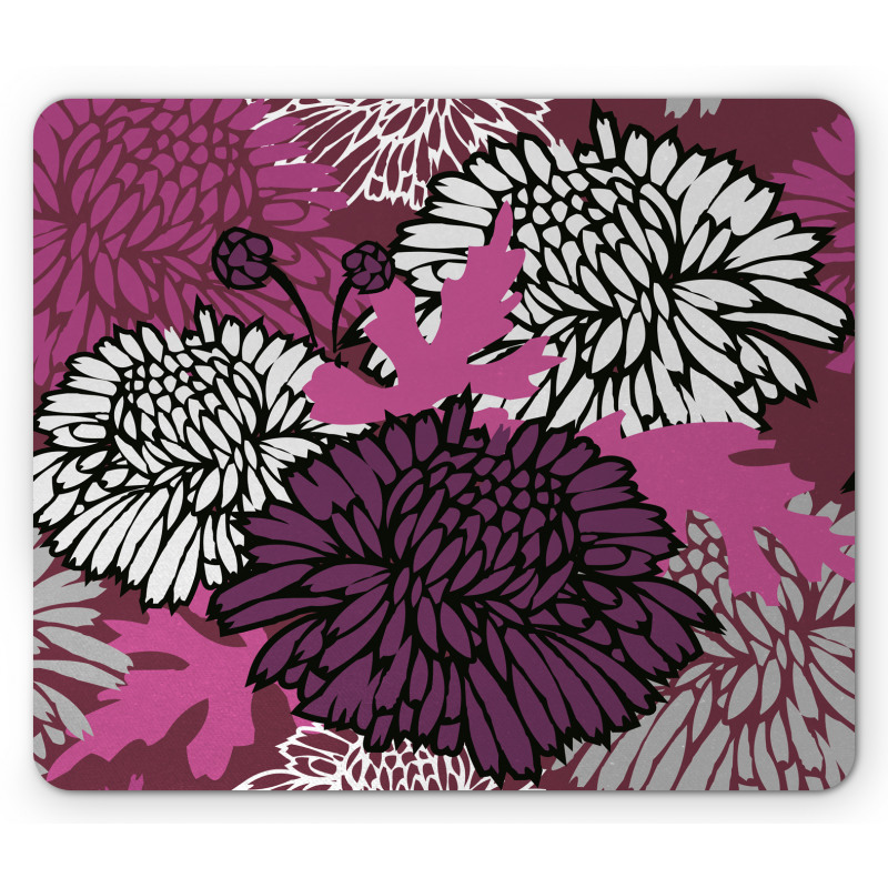 Large Floral Petals Bud Mouse Pad