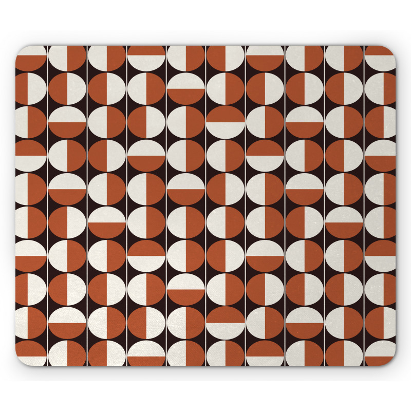 Bicolor Circles Mouse Pad