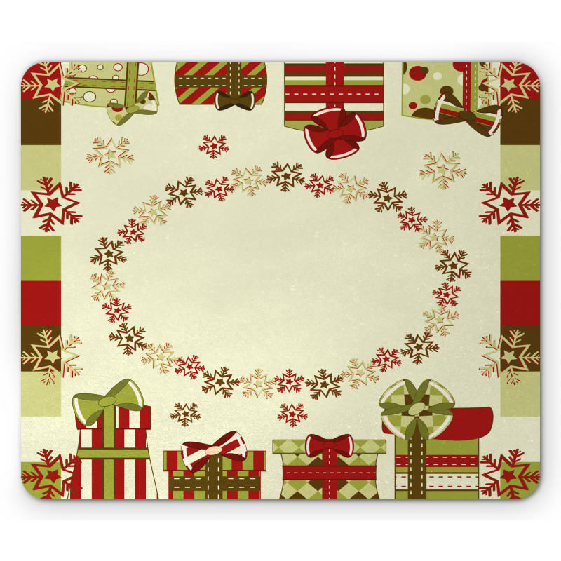 Star Shaped Snowflakes Mouse Pad