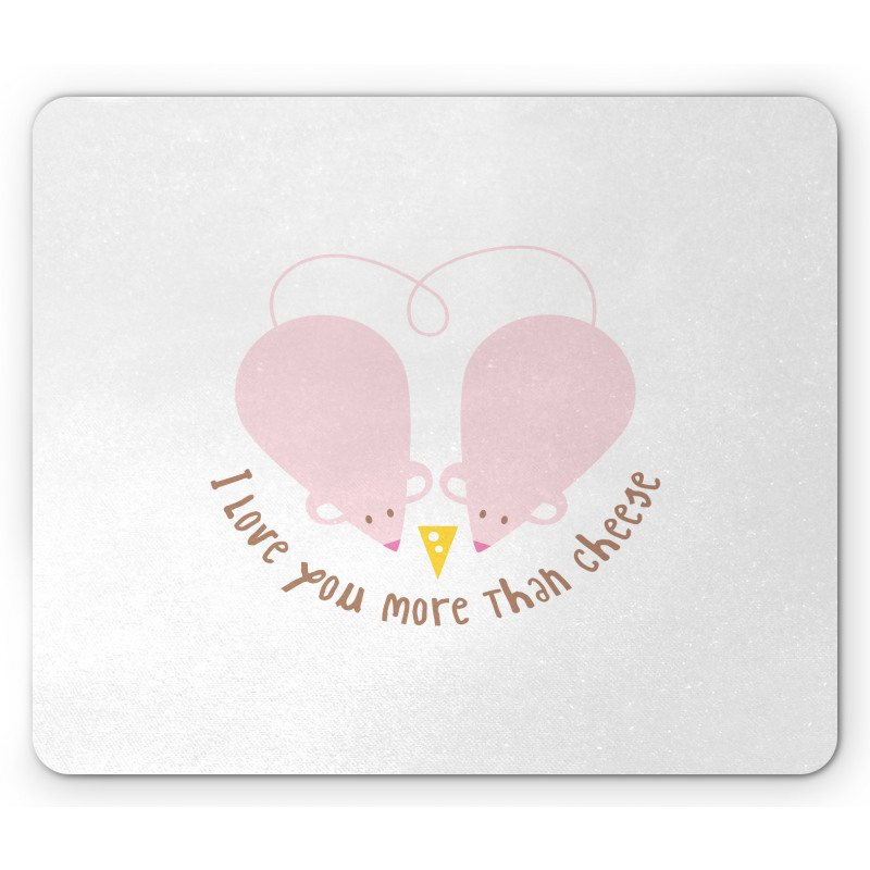Pink Rats Cheese Mouse Pad