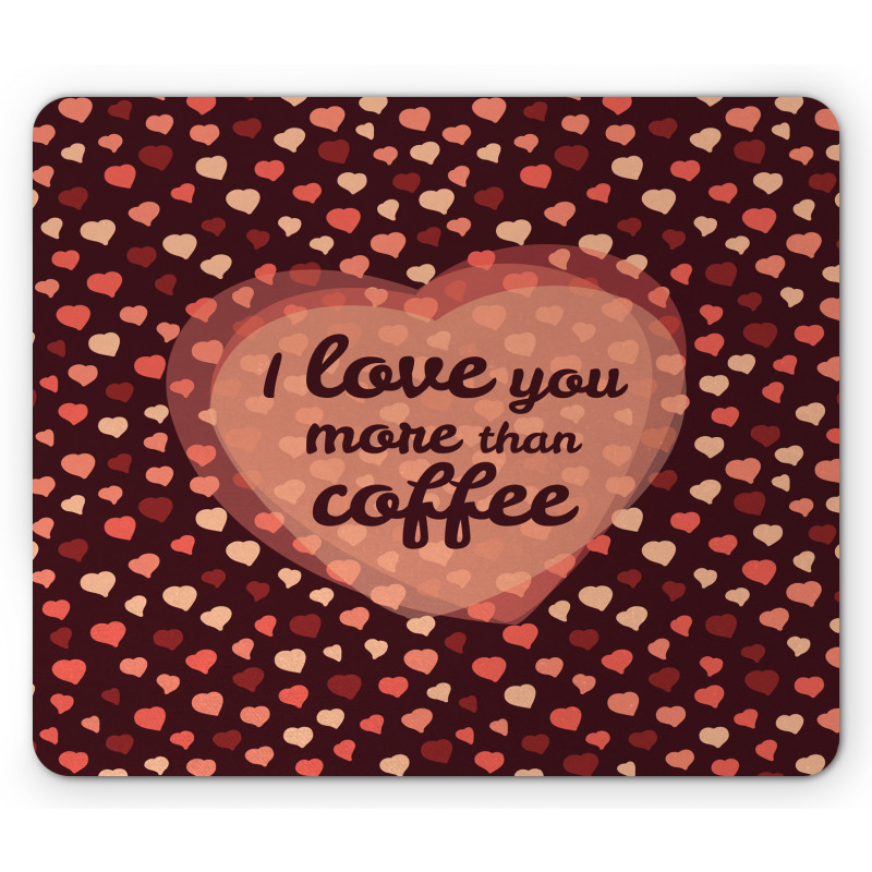 Coffee and Hearts Mouse Pad