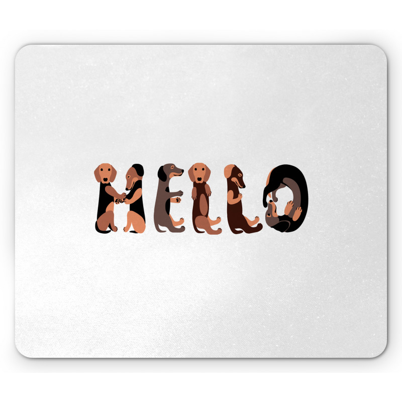 Puppies Saying Hello Mouse Pad