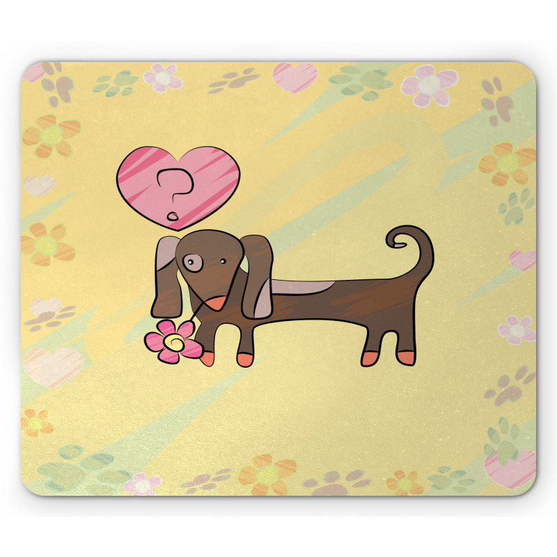 Colorful Dog Design Mouse Pad