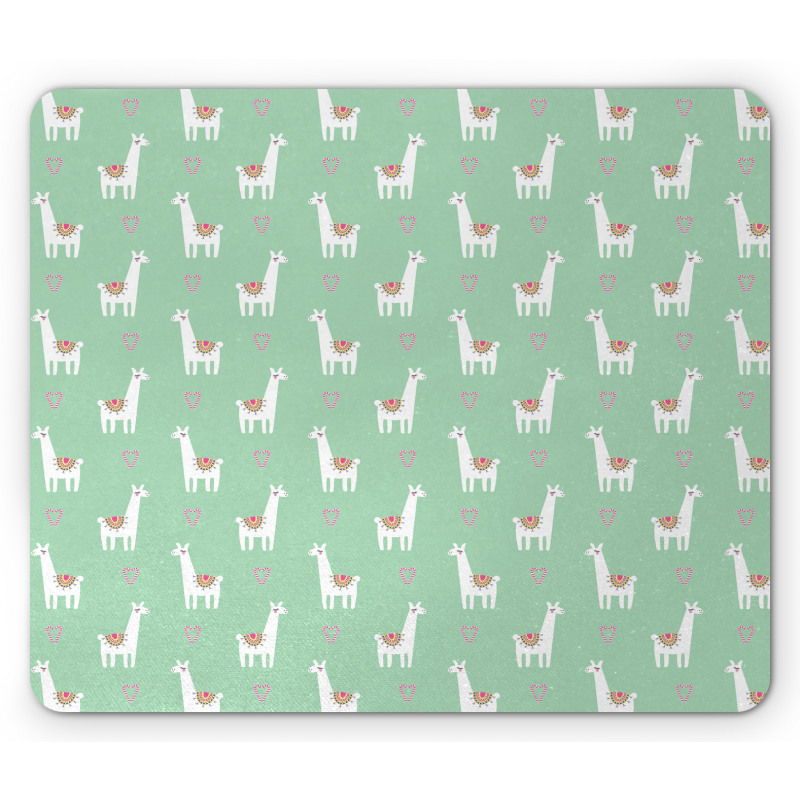 Candy Cane Hearts Mouse Pad