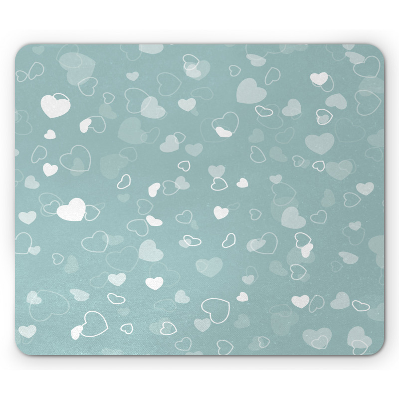 Romantic Hearts Theme Mouse Pad