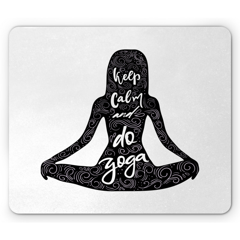 Do Yoga Words Girl Mouse Pad