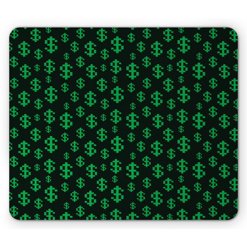 Pixel Art Dollar Pattern Mouse Pad