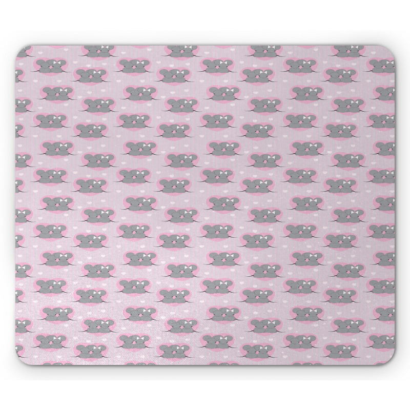 Mouse Hearts Mouse Pad