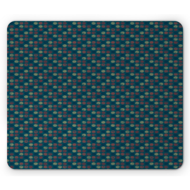 Circles and Stars Mouse Pad