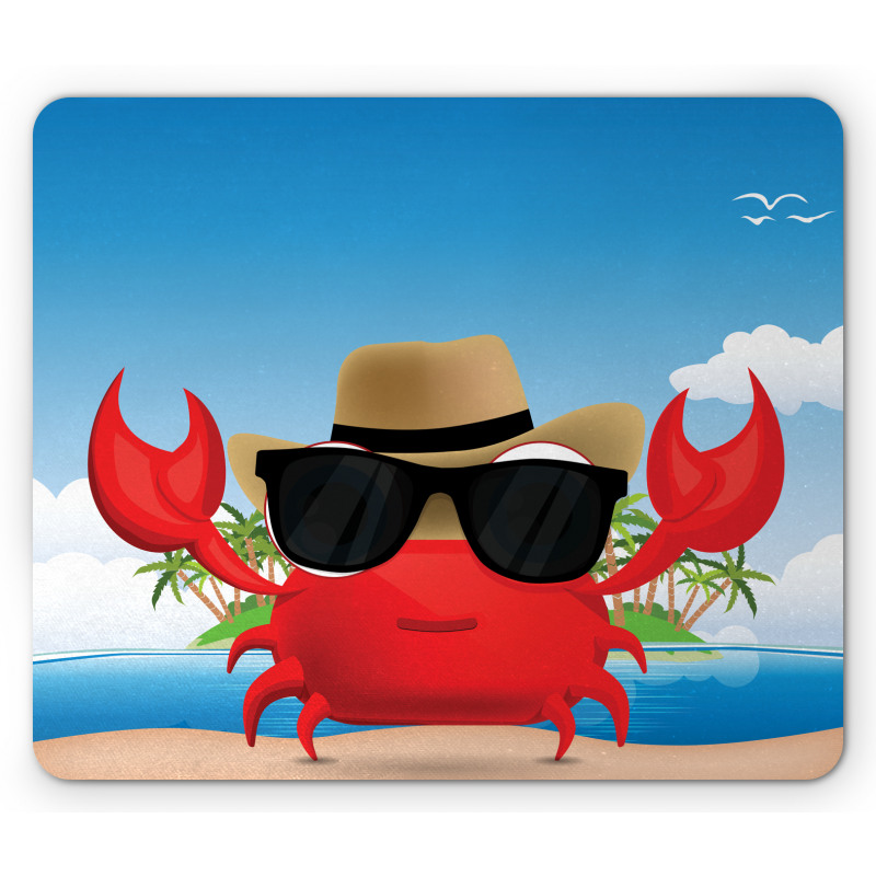 Crustacean Sunglasses Hat Mouse Pad