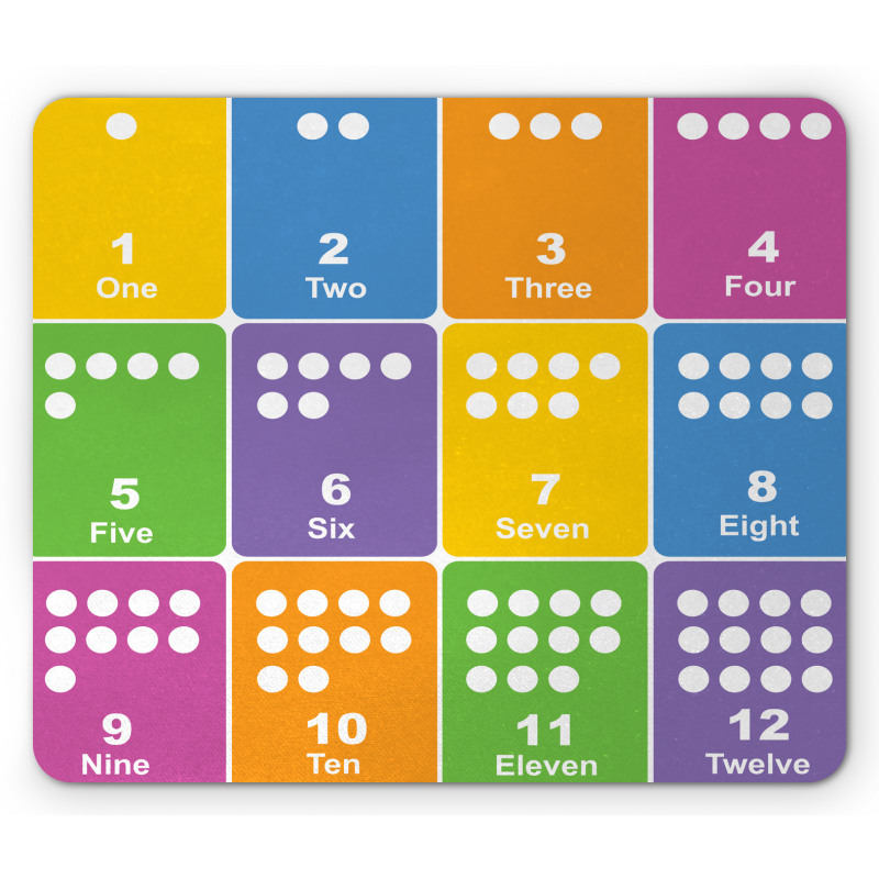 Colorful Numbers Mouse Pad